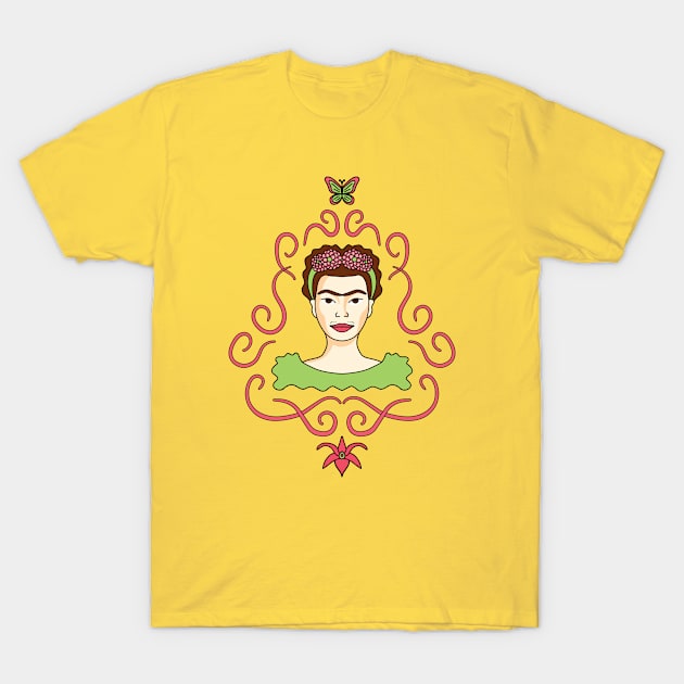 Adorable Cute Cartoon Frida Kahlo T-Shirt by Twist Design